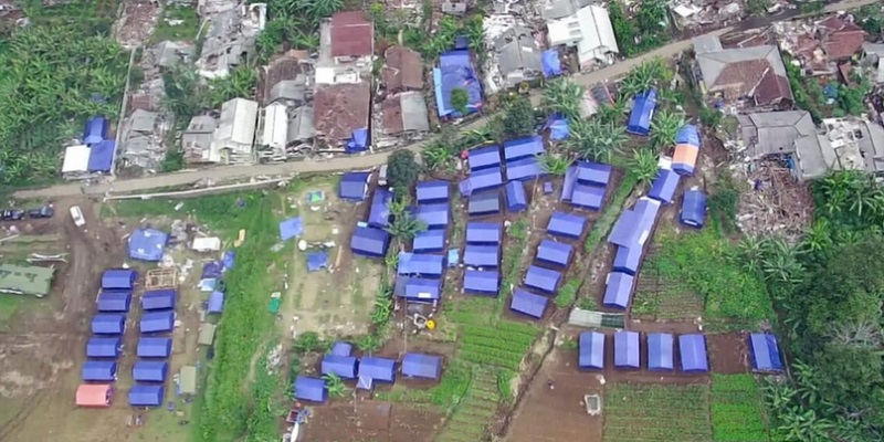 Hunian sementara yang dibangun Muhammadiyah untuk korban terdampak gempa di Cianjur/Dok