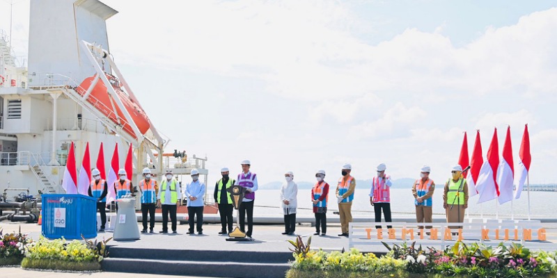 Presiden Jokowi meresmikan Terminal Kijing Pelabuhan Pontianak di Kabupaten Mempawah, Kalbar, 9 Agustus 2022 lalu./Disway