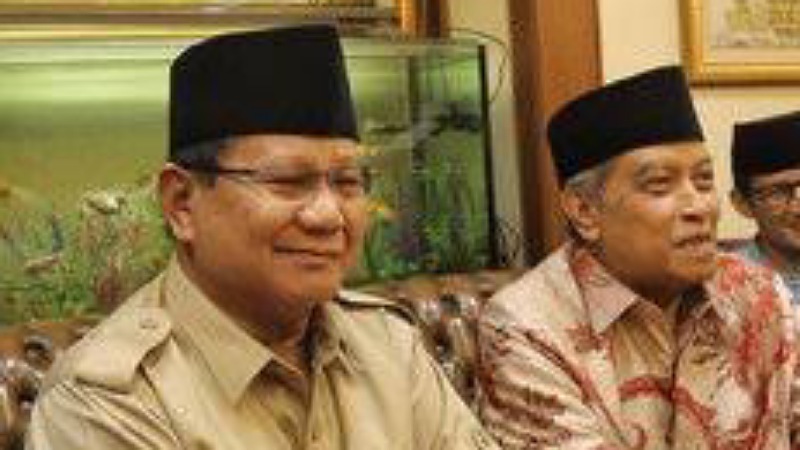 Ketua Umum Gerindra Prabowo Subianto dengan Mantan Ketum PBNU KH Said Aqil Siradj dalam satu kesempatan/Net