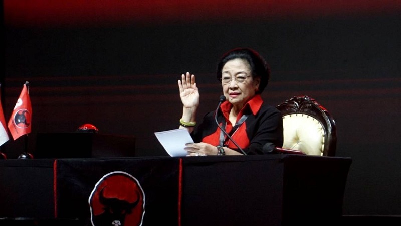 Ketua Umum PDIP Megawati Soekarnoputri saat berbicara di HUT PDIP ke-50/Repro