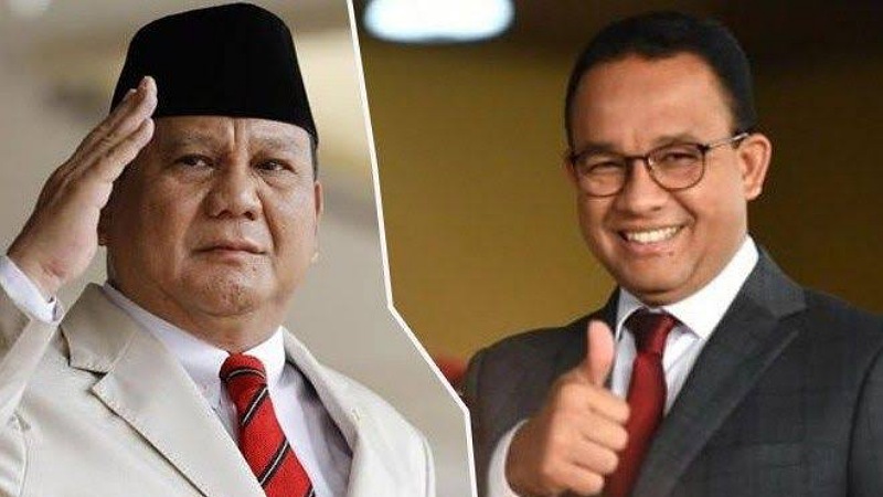 Kolase Ketum DPP Gerindra Prabowo Subianto dengan Bakal Capres Nasdem Anies Baswedan/Repro