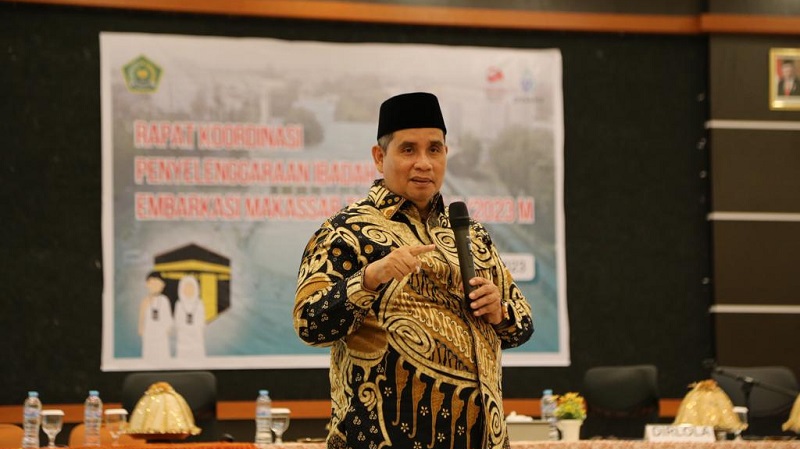 Direktur Pengelolaan Dana Haji dan Sihdu Jaja Jaelani jelaskan Layanan Haji Ramah Lansia. (Dok. Kemenag)