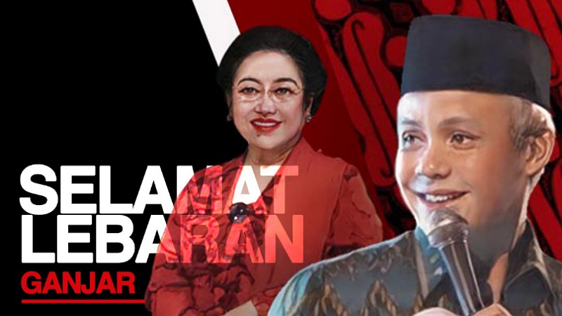 Kolase Ketum PDIP Megawati Soekarnoputri dan Bacapres  Ganjar Pranowo. (Disway)