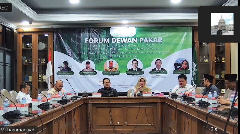 orum Dewan Pakar Lingkungan Majelis Lingkungan Hidup PP Muhammadiyah, Selasa (30/5). (Foto: Tangkapan Layar)