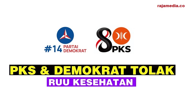 Fraksi Demokrat dan PKS menolak pengesahan RUU Kesehatan. (Foto: Kolase)