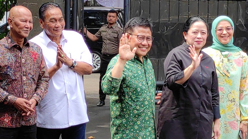 Ketua DPP PDIP Puan Maharani mengunjungi Ketua Umum DPP PKB Muhaimin Iskandar. (Foto: Repro)