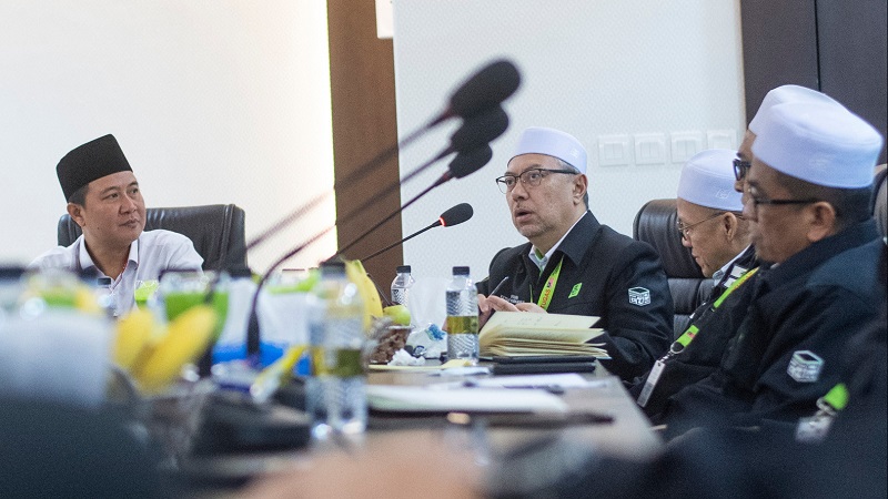 Direktur Eksekutif Haji pada Tabung Haji Malaysia Dato Sri Syed Saleh meyampaikan sejumlah persoala penyelenggaraa haji tahun 2023.(Foto: Kemenag)