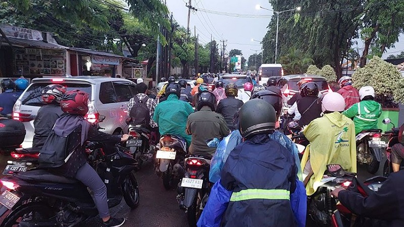 Foto ilustrasi kemacetan di Kota Bekasi. (Foto: Dok Sindo)