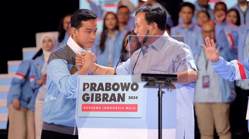 Capres nomor urut dua Prabowo Subianto dan Cawapresnya Gibran Rakabuming Raka. (Foto: Repro)