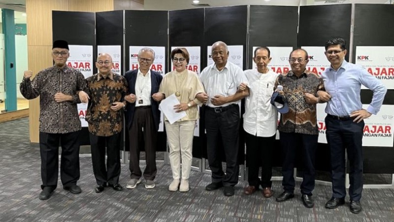 Pernyataan sikap 15 mantan Pimpinan KPK terhadap pemerintahah Jokowi. (Foto: Doc Medcom.id)