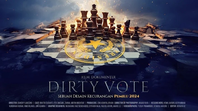 Film dokumenter Dirty Vote yang kupas potensi kecurangan pemilu sukses menyedot penonton. (TangkapanLayar)