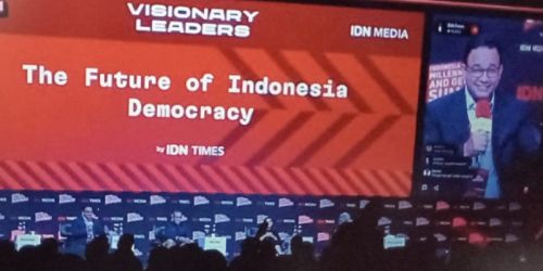 Gubernur Anies Baswedan dalam acara Indonesia Millennial and Gen-Z Summit 2022/Disway