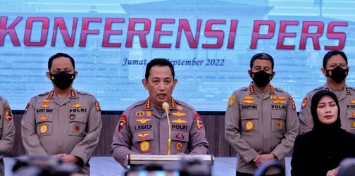 Kapolri Jenderal Polisi, Listyo Sigit Prabowo saat konferensi pers terkait kasus Ferdy Sambo/Net