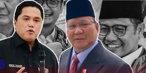 Kolase Erick Thohir, Prabowo Subianto dan Muhaimin Iskandar/Net