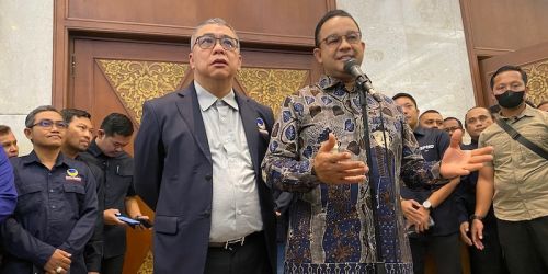 Wakil Ketua Umum Partai Nadem Ahmad Ali dan Calon Presiden Nasdem, Anies Baswedan/Repro