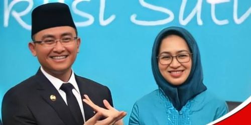 Mantan Wagub Banten Andika Hazrumy dan Mantan Walikota Tangsel Airin Rachmi Diany/Repro