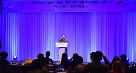Ketua DPR RI Puan Maharani dalam jamuan makan malam Walikota Busan/Titter @puanmaharani