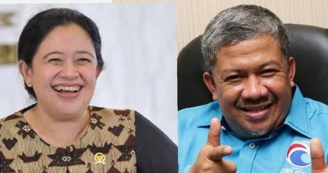 Kolase Ketua DPP PDIP Puan Maharani dan Wakil Ketua Umum Partai Gelora Indonesia Fahri Hamzah/Repro
