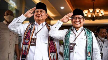 Ketum Gerindra Prabowo Subianto bersama Ketum PKB Muhaimin Iskandar/Net