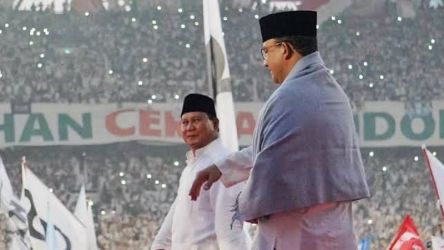 Ketum Gerindra Prabowo Subianto dengan Anies Baswedan/Net