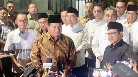Ketum PKB Muhaimin Iskandar saat menyambangi Ketum Gerindra Prabowo Subianto/Repro