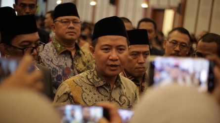 Dirjen PHU Kemenag, Hilman Latief di acara  Bimtek Petugas Haji di Jakarta, Jumat (7/4). (Foto: Dok. Kemenag)