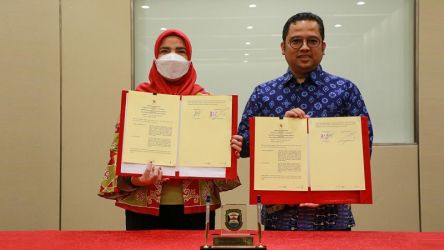 Pemkot Bandar Lampung dan Pemkot Tangerang melaksanakan MOU  Sistem Kepegawaian. (Foto: Dok Pemkot Tangerang)