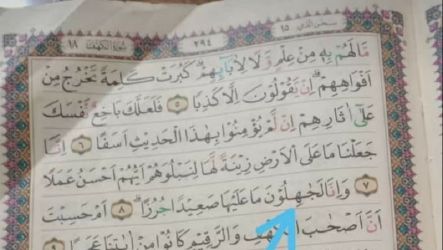 Tampilan mushaf Al-Qur'an salah cetak yang viral di media sosial. (Foto: Repro)