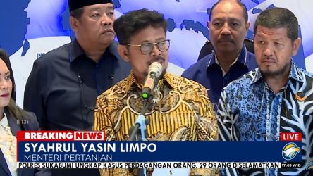 Menteri Pertanian (Mentan) Syahrul Yasin Limpo (SYL) saat memberikan keterangan terhadap kasusu yang menjeratnya. (Foto: Tangkapan Layar)