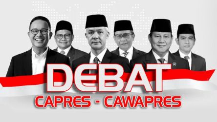 Ilustrasi debat Capres dan Cawapres 2024. (Foto: Net)