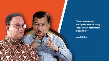 Wakil Presiden ke-10 dan ke-12, Jusuf Kalla (JK) mendukung Anies Baswedan di Pilpres 2024. (Foto: Repro Kompas)