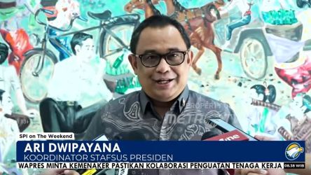 Koordinator Stafsus Presiden Ari Dwipayana membantah adanya pertemuan Presiden Jokowi dan Mantan Ketua KPK Agus Rahardjo bahas KTP-el. (Tangkapan Layar)
