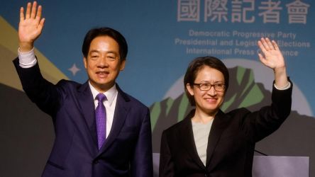 Presiden dan Wakil Presiden Taiwan terpilih: Lai Ching-te (kiri) dan Hsiao Bi-khim.--