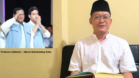 Kolase Capres Prabowo Subianto - Gibran Rakanbuming Raka dan Direktur  CSIIS  M Sholeh Basyari. (Foto: Repro)