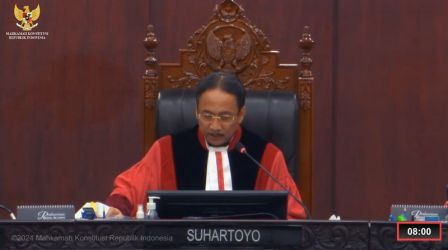 Ketua Majelis Hakim Mahkamah Konstitusi (MK), Suhartoyo. (Foto: Repro)