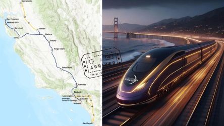 Rencana rute kereta cepat San Fransisco-Los Angeles. (Disway)
